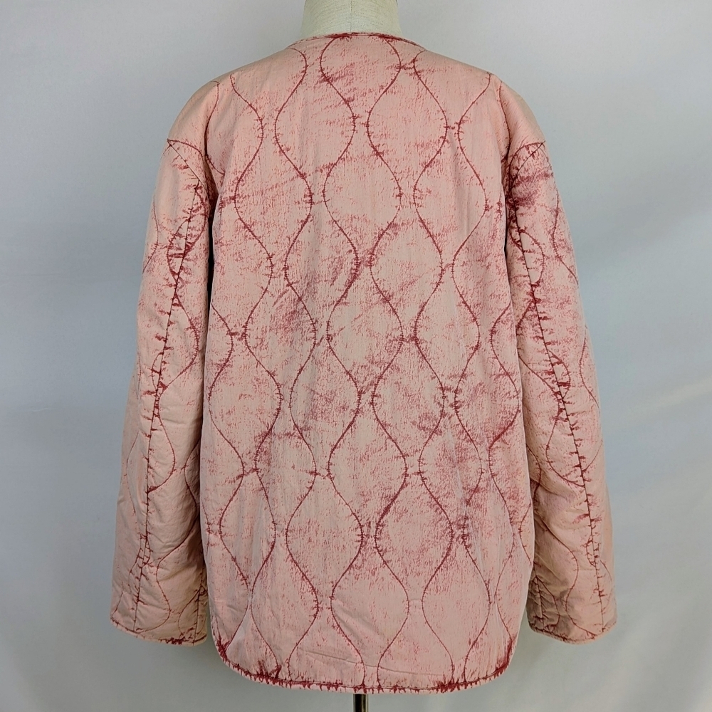 ALLSAINTS Reign Overdyed Onion Quilted Jacket Lightweight Faded Pink Wash 4 NWT - Picture 7 of 16